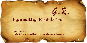 Gyarmathy Richárd névjegykártya