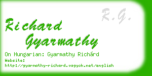 richard gyarmathy business card